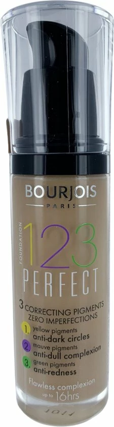Bourjois 123 Perfect Foundation 055 Beige Foncé 5 Bourjois 123 Perfect Foundation 055 Beige Foncé - Afbeelding 3
