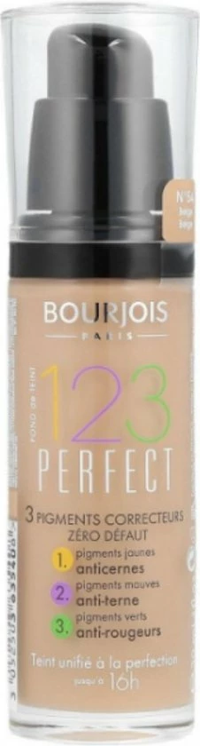 Bourjois 123 Perfect Foundation - 54 Beige Fonc 10 Bourjois 123 Perfect Foundation - 54 Beige Fonc - Afbeelding 8