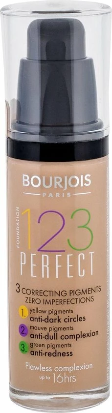 Bourjois 123 Perfect Foundation - 54 Beige Fonc 6 Bourjois 123 Perfect Foundation - 54 Beige Fonc - Afbeelding 4