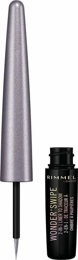 Rimmel London Wonder Swipe Eyeliner - 001 Slay Silver 5 Rimmel London Wonder Swipe Eyeliner - 001 Slay Silver - Afbeelding 3