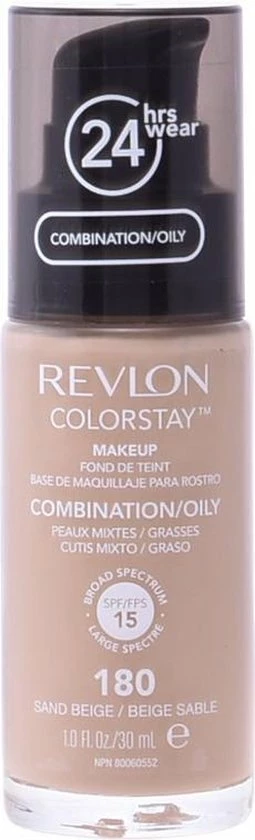 Revlon Colorstay Foundation With Pump - 180 Sand Beige (Oily Skin) 5 Revlon Colorstay Foundation With Pump - 180 Sand Beige (Oily Skin) - Afbeelding 3
