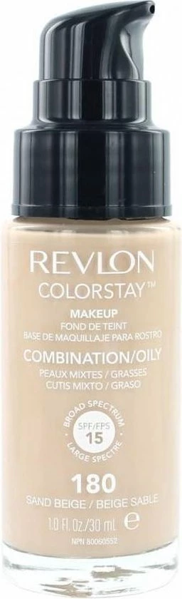 Revlon Colorstay Foundation With Pump - 180 Sand Beige (Oily Skin) 3 Revlon Colorstay Foundation With Pump - 180 Sand Beige (Oily Skin)
