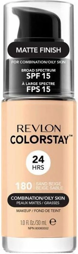 Revlon Colorstay Foundation With Pump - 180 Sand Beige (Oily Skin) 8 Revlon Colorstay Foundation With Pump - 180 Sand Beige (Oily Skin) - Afbeelding 6