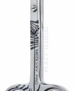 MEDLUXY Pro - Nagelriemschaar (huid- En Vellenschaartje) - Gebogen - Spits / Scherp Punt - 9.5 Cm - [Cuticle Scissor, Nagelriemknipper, Verwijderen Van Nagelriemen]