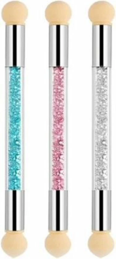 GUAPÀ® GUAPÀ - Nail Art Spons Stempel Penseel Voor Het Maken Van Babyboom En Holografisch Effecten Op Je Nagels - 3 Stuks Roze, Crystal En Blauw 4 GUAPÀ® GUAPÀ - Nail Art Spons Stempel Penseel Voor Het Maken Van Babyboom En Holografisch Effecten Op Je Nagels - 3 Stuks Roze, Crystal En Blauw - Afbeelding 2