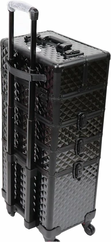 MEGA BEAUTY SHOP? Aluminium Trolley 3D Zwart 4in1 7 MEGA BEAUTY SHOP? Aluminium Trolley 3D Zwart 4in1 - Afbeelding 5