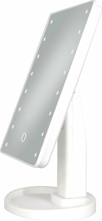 Merkloos Grote LED Make-Up Spiegel - Wit - LED Licht - Verlichting - Verlichte Make-Up Spiegel - 360 Graden Rotatie - Slimme Aanraakschakelaar 5 Merkloos Grote LED Make-Up Spiegel - Wit - LED Licht - Verlichting - Verlichte Make-Up Spiegel - 360 Graden Rotatie - Slimme Aanraakschakelaar - Afbeelding 3
