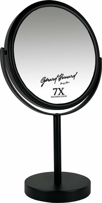 Gerard Brinard Metalen Make-up Spiegel Mat Zwart- 7x Vergroting 18cm 3 Gerard Brinard Metalen Make-up Spiegel Mat Zwart- 7x Vergroting 18cm