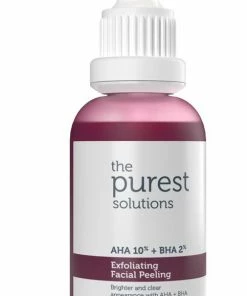 The Purest Solutions AHA 10% + BHA 2% Peeling Solution Exfoliating Facial Peeling | Vegan | Hyaluronzuur | Acne | Littekens | Talg Balanceren | Vergrote En Verstopte Pori N | Vermoeide Huid