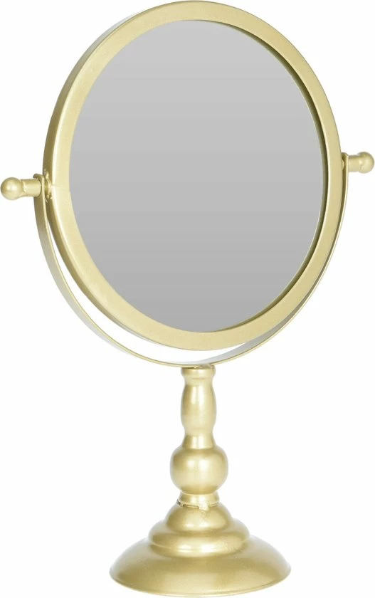 Merkloos Make-up Spiegel/scheerspiegel Op Voet 25 X 10 X 33 Cm Goud 3 Merkloos Make-up Spiegel/scheerspiegel Op Voet 25 X 10 X 33 Cm Goud