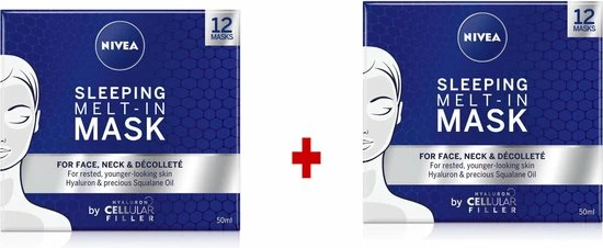 NIVEA Hyaluron CELLular Filler Anti-Age Sleeping Melt-in Masker -2 X 50 Ml 3 NIVEA Hyaluron CELLular Filler Anti-Age Sleeping Melt-in Masker -2 X 50 Ml