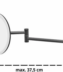 LUXUS GoodVibes - Make Up Spiegel Met Led Verlichting - 10x Vergroting - Wandspiegel Rond - Scheerspiegel Wandmodel - Badkamer - Douche - Zwart 20 LUXUS GoodVibes - Make Up Spiegel Met Led Verlichting - 10x Vergroting - Wandspiegel Rond - Scheerspiegel Wandmodel - Badkamer - Douche - Zwart -Maybelline-winkel 550x280