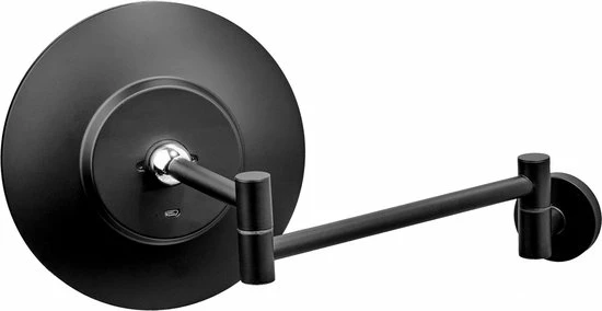 LUXUS GoodVibes - Make Up Spiegel Met Led Verlichting - 10x Vergroting - Wandspiegel Rond - Scheerspiegel Wandmodel - Badkamer - Douche - Zwart 12 LUXUS GoodVibes - Make Up Spiegel Met Led Verlichting - 10x Vergroting - Wandspiegel Rond - Scheerspiegel Wandmodel - Badkamer - Douche - Zwart - Afbeelding 10