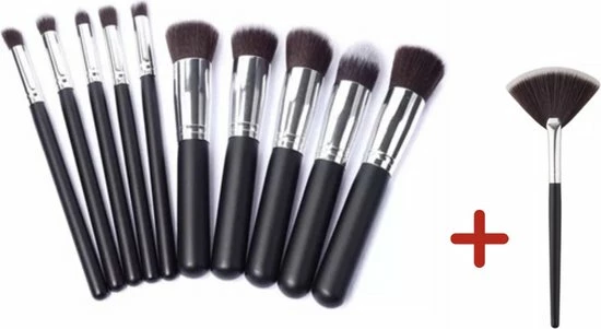 Merkloos Luxe Make Up Kwasten Set - 1 Gratis Fon Kwast - Make Up Brush - Oogschaduw – Beauty - Foundation Kwast - Poederkwast - Brush - Make Up - Cosmetica - Kwasten Set – Make Up Penselen Set – Make Up Set. 6 Merkloos Luxe Make Up Kwasten Set - 1 Gratis Fon Kwast - Make Up Brush - Oogschaduw – Beauty - Foundation Kwast - Poederkwast - Brush - Make Up - Cosmetica - Kwasten Set – Make Up Penselen Set – Make Up Set. - Afbeelding 4