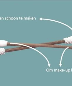 MyFoodways.nl Bamboe Herbruikbare Wattenstaafjes (4 Stuks) In Bamboe Doosje - Plasticvrij - Duurzaam - Wasbare Wattenstaafjes - Zero Waste -Maybelline-winkel 550x325 4