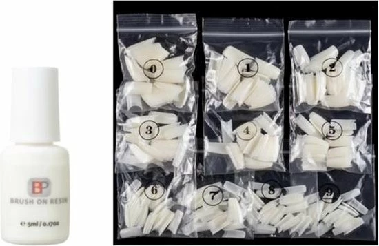 ISO Products Nageltips 500 Stuks Naturel + Nagellijm 5ml - Nepnagels 3 ISO Products Nageltips 500 Stuks Naturel + Nagellijm 5ml - Nepnagels