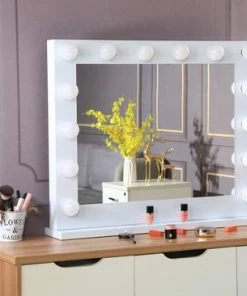 Lichtspiegels Make Up Spiegel Met Verlichting- Hollywood Spiegel - Witte Visagie Spiegel - Dimbaar - 80 X 65 CM - Medium Formaat - Metaal 11 Lichtspiegels Make Up Spiegel Met Verlichting- Hollywood Spiegel - Witte Visagie Spiegel - Dimbaar - 80 X 65 CM - Medium Formaat - Metaal -Maybelline-winkel 550x366 22