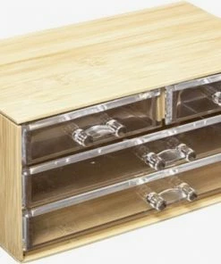 OMID HOME Bamboe Sieradendoos / Make-up Organizer - Bamboe - 4 Lades - 23,5 X 14,5 X 11 Cm - Kunststof Lades 19 OMID HOME Bamboe Sieradendoos / Make-up Organizer - Bamboe - 4 Lades - 23,5 X 14,5 X 11 Cm - Kunststof Lades -Maybelline-winkel 550x393 2