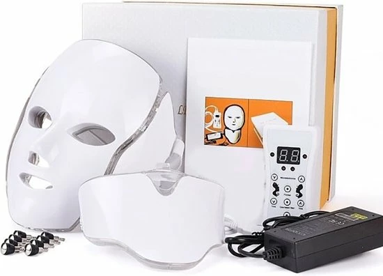 Merkloos LED Gezichtsmaker - 7 Kleuren - Face Mask - Lichttherapie - Masker Voor Gezicht - Tegen Acne, Droge Huid & Rimpels - Wit 10 Merkloos LED Gezichtsmaker - 7 Kleuren - Face Mask - Lichttherapie - Masker Voor Gezicht - Tegen Acne, Droge Huid & Rimpels - Wit - Afbeelding 8