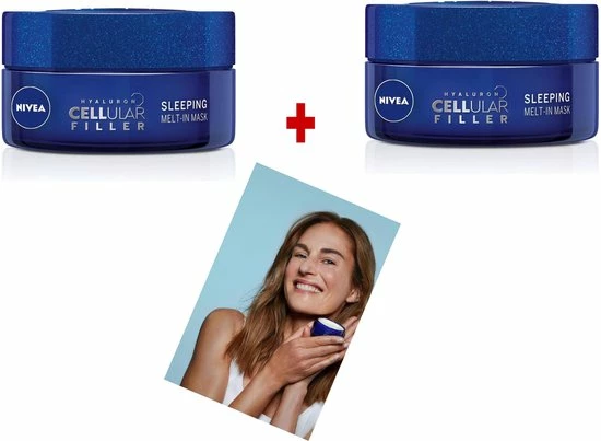 NIVEA Hyaluron CELLular Filler Anti-Age Sleeping Melt-in Masker -2 X 50 Ml 5 NIVEA Hyaluron CELLular Filler Anti-Age Sleeping Melt-in Masker -2 X 50 Ml - Afbeelding 3