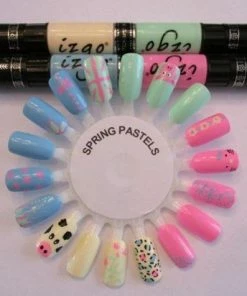 IZGO Naildesign2 In 1 Nagellak DUO Nail Art Pen Spring Pastels Set 15 IZGO Naildesign2 In 1 Nagellak DUO Nail Art Pen Spring Pastels Set -Maybelline-winkel 550x412 1