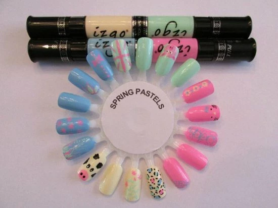 IZGO Naildesign2 In 1 Nagellak DUO Nail Art Pen Spring Pastels Set 9 IZGO Naildesign2 In 1 Nagellak DUO Nail Art Pen Spring Pastels Set - Afbeelding 7