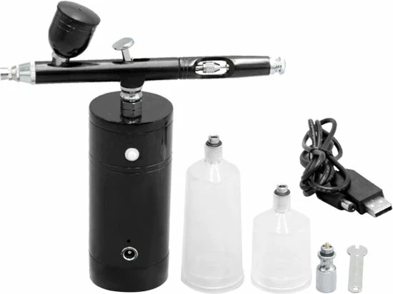 Flanner Oplaadbare USB Mini Airbrush Kit - Draagbare Mini Draadloze Airbrush Gun Kit - Handheld Airbrush Set Voor Nail Art & Make-up - Taart Decor - Tattoo - Art Craft 3 Flanner Oplaadbare USB Mini Airbrush Kit - Draagbare Mini Draadloze Airbrush Gun Kit - Handheld Airbrush Set Voor Nail Art & Make-up - Taart Decor - Tattoo - Art Craft