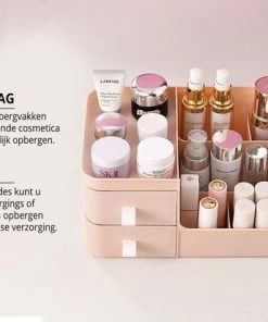 Axbo Design Make-Up Organizer - Cosmetica - Opbergdoos - Roze - Nagellak - Creme - Sieraden - Pennenbakje - Bureau - Organizers - Make Up -Maybelline-winkel 550x413 3