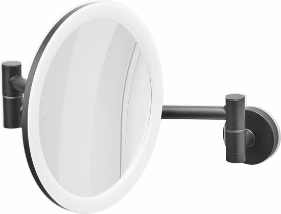 LUXUS GoodVibes - Make Up Spiegel Met Led Verlichting - 10x Vergroting - Wandspiegel Rond - Scheerspiegel Wandmodel - Badkamer - Douche - Zwart 10 LUXUS GoodVibes - Make Up Spiegel Met Led Verlichting - 10x Vergroting - Wandspiegel Rond - Scheerspiegel Wandmodel - Badkamer - Douche - Zwart - Afbeelding 8