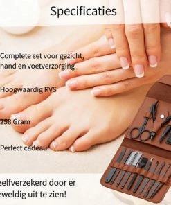 Manicure Set - Vardaan 16 Delige Set Voor Manucure, Pedicure & Gezichtsverzorging - Nagelvijl RVS 16-delig 16 Manicure Set - Vardaan 16 Delige Set Voor Manucure, Pedicure & Gezichtsverzorging - Nagelvijl RVS 16-delig -Maybelline-winkel 550x440 1