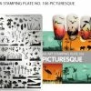 Moyra Stamping Plate 106 - Picturesque 2 Moyra Stamping Plate 106 - Picturesque -Maybelline-winkel 550x441 3