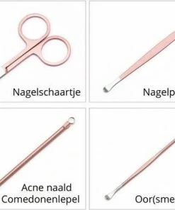 Wanties Professionele 16-in-1 Manicure / Pedicure Set In Rose Gold In Luxe Opbergdoosje | Nagelgarnituur 16 Stuks Ros Goud / Goud | Nagelknipper Nageltang Ingegroeide Teennagel Manicureset Pedicureset | Nagelschaar Nagelschaartje Nageltang Nagelknipper -Maybelline-winkel 550x452 6