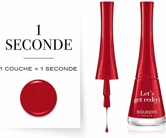 Bourjois 1 Seconde Nagellak - 09 Let's Get Red(y) 6 Bourjois 1 Seconde Nagellak - 09 Let's Get Red(y) - Afbeelding 4