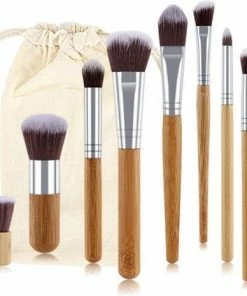 Evvie Make-up Kwasten Set, 11-delig – Bamboe – Basic Collection