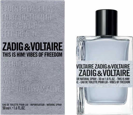 Zadig & Voltaire This Is Him! Vibes Of Freedom 50 Ml - Eau De Toilette - Herenparfum 4 Zadig & Voltaire This Is Him! Vibes Of Freedom 50 Ml - Eau De Toilette - Herenparfum - Afbeelding 2