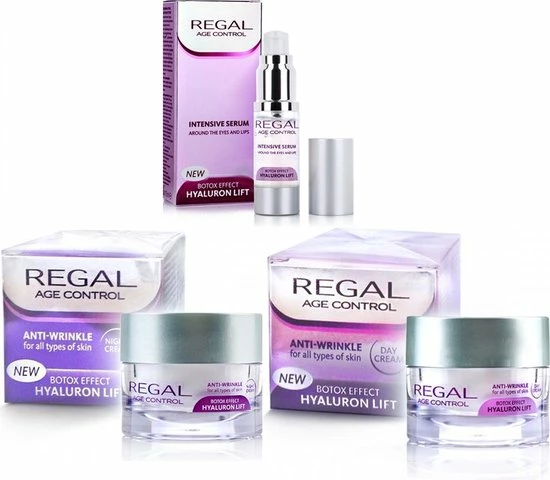 Regal Age Control Botox Effect & Hyaluron Lifting Set - Anti Rimpel - Dagcr Me - Nachtcr Me - Oogcreme - 105ML 3 Regal Age Control Botox Effect & Hyaluron Lifting Set - Anti Rimpel - Dagcr Me - Nachtcr Me - Oogcreme - 105ML