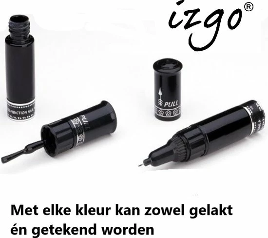 IZGO Naildesign2 In 1 Nagellak DUO Nail Art Pen Spring Pastels Set 6 IZGO Naildesign2 In 1 Nagellak DUO Nail Art Pen Spring Pastels Set - Afbeelding 4