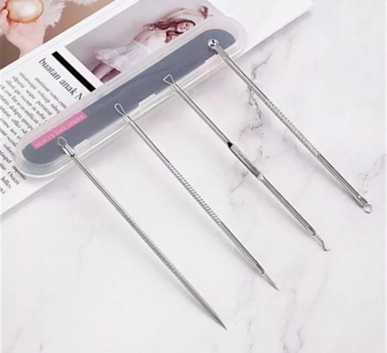 Without Lemon - Professionele 4 Delige Mee-eters & Acne Verwijderen Set - Blackhead Killer - Remover Comedonenlepel - Puisten Verwijderaar - Comedonendrukker - Mee-eter Lepel - Handige Opbergbak 5 Without Lemon - Professionele 4 Delige Mee-eters & Acne Verwijderen Set - Blackhead Killer - Remover Comedonenlepel - Puisten Verwijderaar - Comedonendrukker - Mee-eter Lepel - Handige Opbergbak - Afbeelding 3