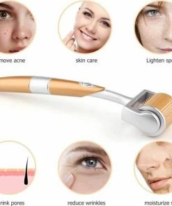 Merkloos Dermaroller 0.5mm - Derma Roller Met 540 Titanium Naalden