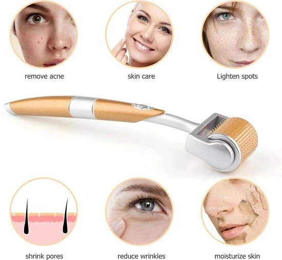 Merkloos Dermaroller 0.5mm - Derma Roller Met 540 Titanium Naalden 3 Merkloos Dermaroller 0.5mm - Derma Roller Met 540 Titanium Naalden