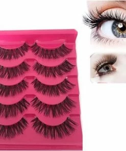 LOUZIR Lange Zwarte Nepwimpers - 5 Paar