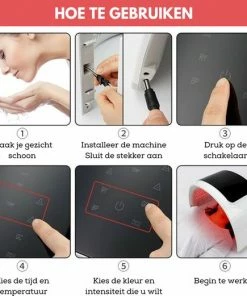 VamsLuna LED Licht-Therapie Masker - Gezichtsmasker - Schoonheid - Huidverstrakking - Anti-Aging - Wit -Maybelline-winkel 550x521