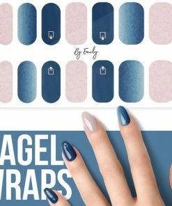 By Emily Nagel Wrap - Marine Deep | 14 Stickers Per Vel | Nail Wrap | Nail Art | Trendy | Design | Nagellakvrij | Eenvoudig | Nagel Art | Nagel Wrap | Nagel Stickers | Folie | Zelfklevend | Sjablonen