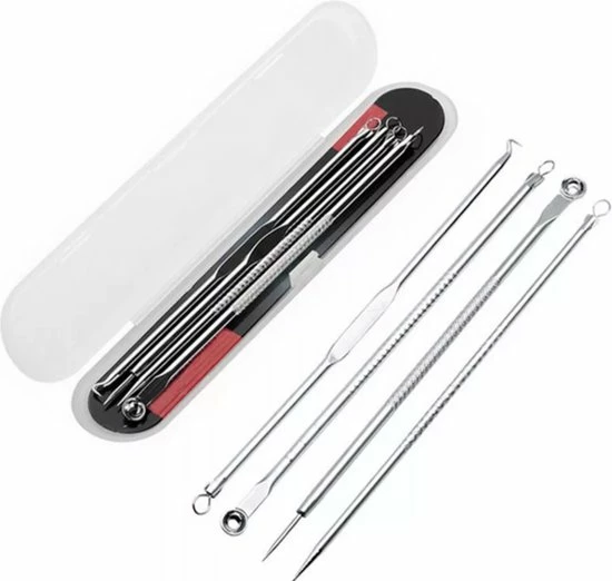 Without Lemon - Professionele 4 Delige Mee-eters & Acne Verwijderen Set - Blackhead Killer - Remover Comedonenlepel - Puisten Verwijderaar - Comedonendrukker - Mee-eter Lepel - Handige Opbergbak 3 Without Lemon - Professionele 4 Delige Mee-eters & Acne Verwijderen Set - Blackhead Killer - Remover Comedonenlepel - Puisten Verwijderaar - Comedonendrukker - Mee-eter Lepel - Handige Opbergbak