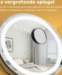 Great?s? Great's Make Up Spiegel Met LED Verlichting - Visagie Spiegel Rond - Incl. Close Up 10x - Zwart 15 Great?s? Great's Make Up Spiegel Met LED Verlichting - Visagie Spiegel Rond - Incl. Close Up 10x - Zwart -Maybelline-winkel 550x532 5