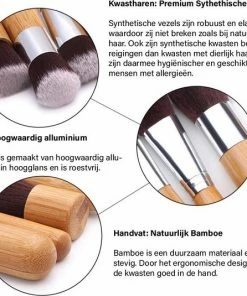 Evvie Make-up Kwasten Set, 11-delig – Bamboe – Basic Collection 11 Evvie Make-up Kwasten Set, 11-delig – Bamboe – Basic Collection -Maybelline-winkel 550x535 4