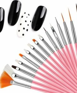 Royala 20 Delige Nail Art Set - 5 Dotting Tools En 15 Nailart Penselen - Roze 30 Royala 20 Delige Nail Art Set - 5 Dotting Tools En 15 Nailart Penselen - Roze -Maybelline-winkel 550x536