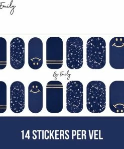 By Emily Nagel Wrap - Shiny Smiley | 14 Stickers Per Vel | Nail Wrap | Nail Art | Trendy | Design | Nagellakvrij | Eenvoudig | Nagel Art | Nagel Wrap | Nagel Stickers | Folie | Zelfklevend | Sjablonen -Maybelline-winkel 550x537 1