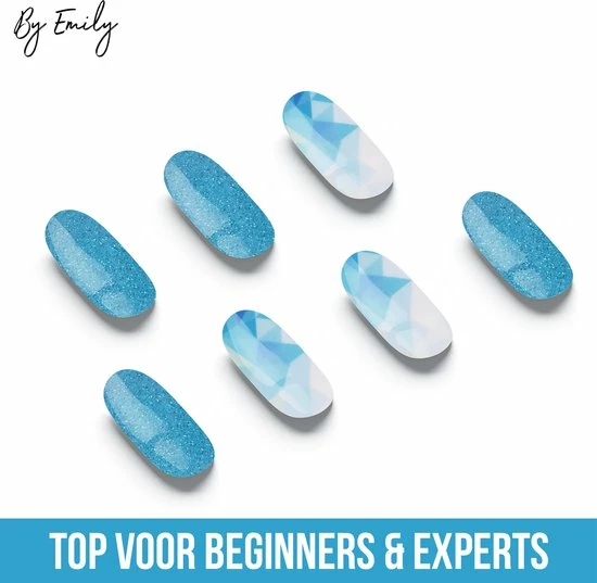 By Emily Nagel Wrap - Blue Triangle | 14 Stickers Per Vel | Nail Wrap | Nail Art | Trendy | Design | Nagellakvrij | Eenvoudig | Nagel Art | Nagel Wrap | Nagel Stickers | Folie | Zelfklevend | Sjablonen 5 By Emily Nagel Wrap - Blue Triangle | 14 Stickers Per Vel | Nail Wrap | Nail Art | Trendy | Design | Nagellakvrij | Eenvoudig | Nagel Art | Nagel Wrap | Nagel Stickers | Folie | Zelfklevend | Sjablonen - Afbeelding 3