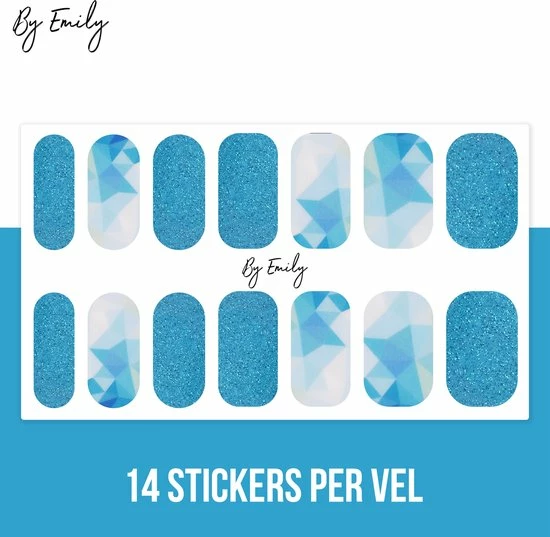 By Emily Nagel Wrap - Blue Triangle | 14 Stickers Per Vel | Nail Wrap | Nail Art | Trendy | Design | Nagellakvrij | Eenvoudig | Nagel Art | Nagel Wrap | Nagel Stickers | Folie | Zelfklevend | Sjablonen 7 By Emily Nagel Wrap - Blue Triangle | 14 Stickers Per Vel | Nail Wrap | Nail Art | Trendy | Design | Nagellakvrij | Eenvoudig | Nagel Art | Nagel Wrap | Nagel Stickers | Folie | Zelfklevend | Sjablonen - Afbeelding 5